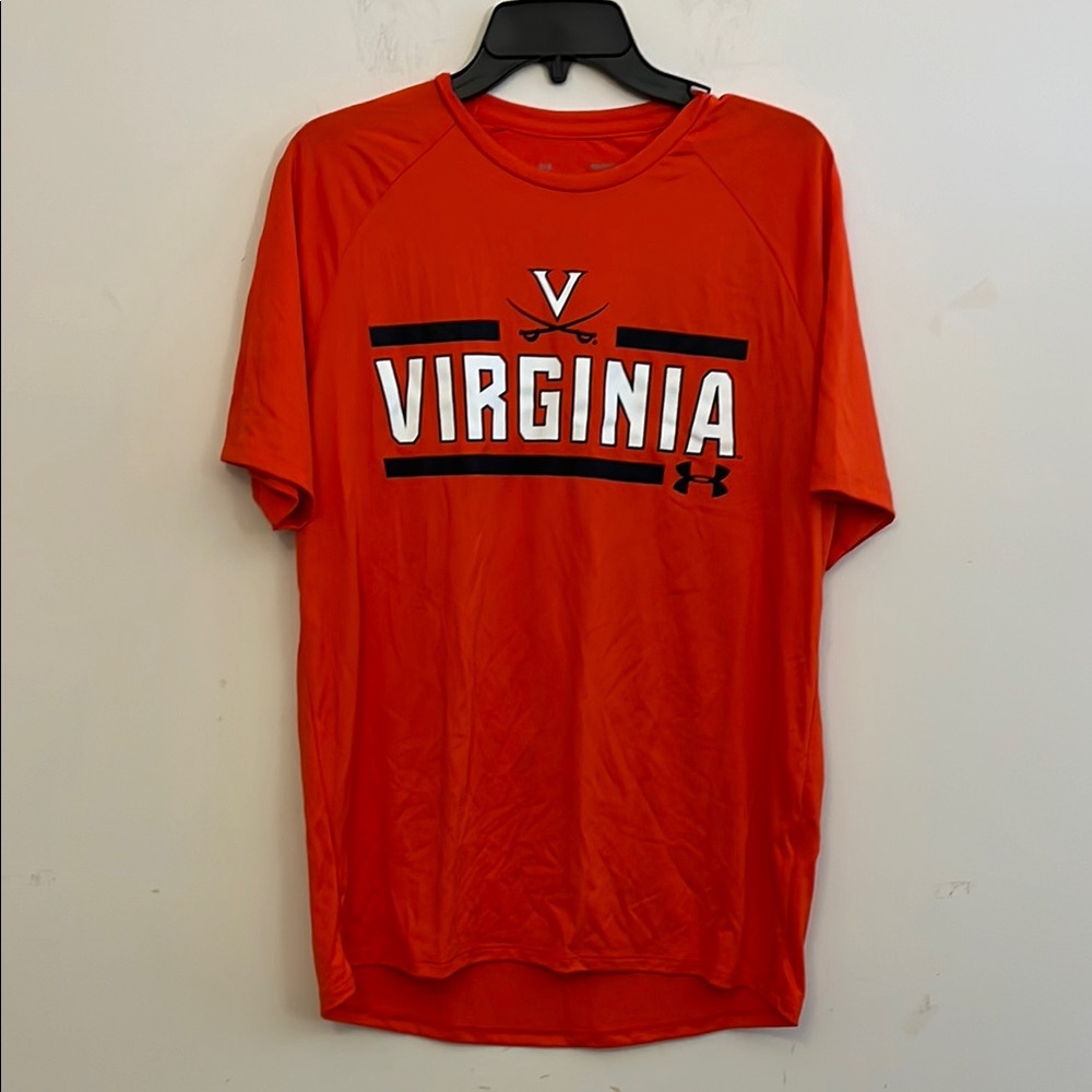 Under Armour Men's Orange University of Virginia Tech Tee Shirt Size Medium